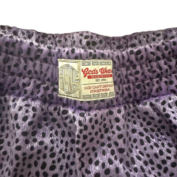 GCDS Animal Print Boxing Shorts Purple‎ NWT Sz XL - Picture 3 of 6